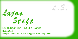 lajos stift business card